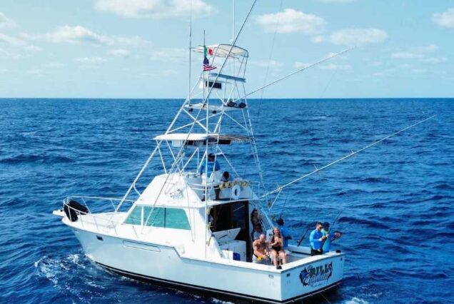 showing gear onboard 8 Hr Deep Sea Fishing Charter in Cancun